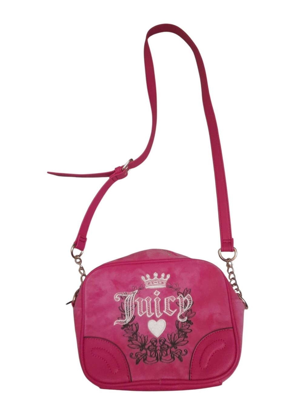 Juicy Couture Velour Hot Pink Crossbody Camera Bag NWT